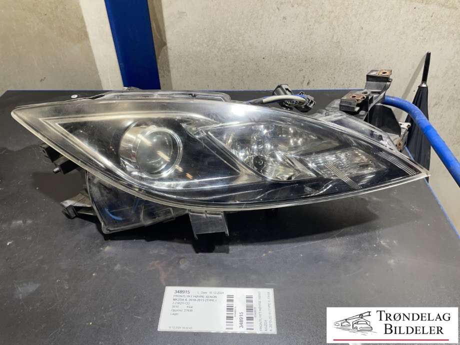 Frontlykt høyre xenon til Mazda 6 2010-2013 (Type II, Fase 2) (GS7T51031M|)