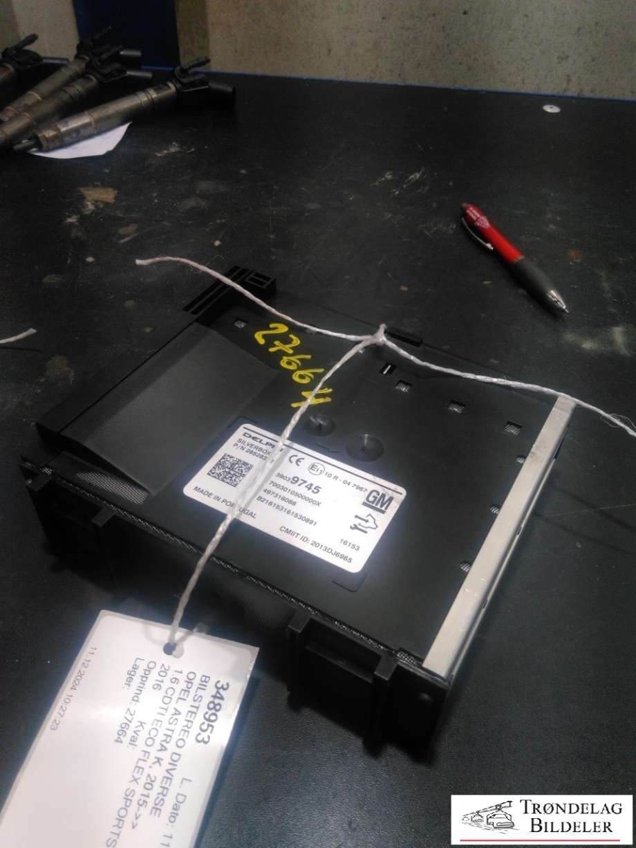 Bilstereo diverse til Opel Astra K, 2015-->>  (GM|39039745)