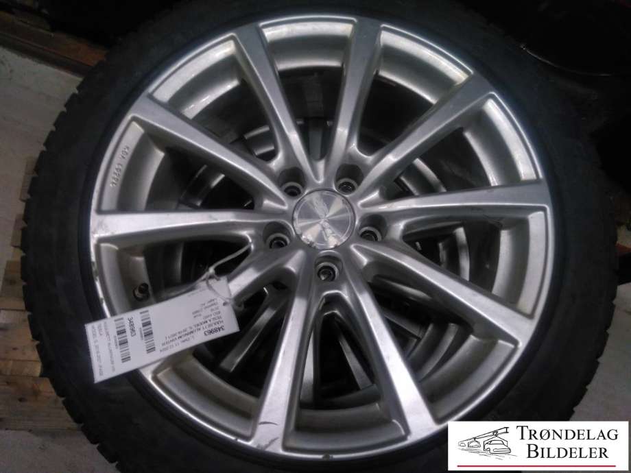 Hjulsett aluminium vinter til Tesla Model S 2016-2021 (Fase 2) (BRIDGESTONE|245/45R19 5X120 8JX19 ET40 CB 64.1MM|4MM MØNSTERDYBDE|PROD: 31-23)