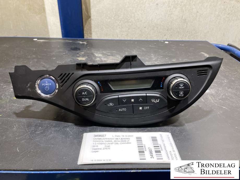 Varmeapparat betjening til Toyota Yaris, 2014-2020 (Type III, Fase 2)  