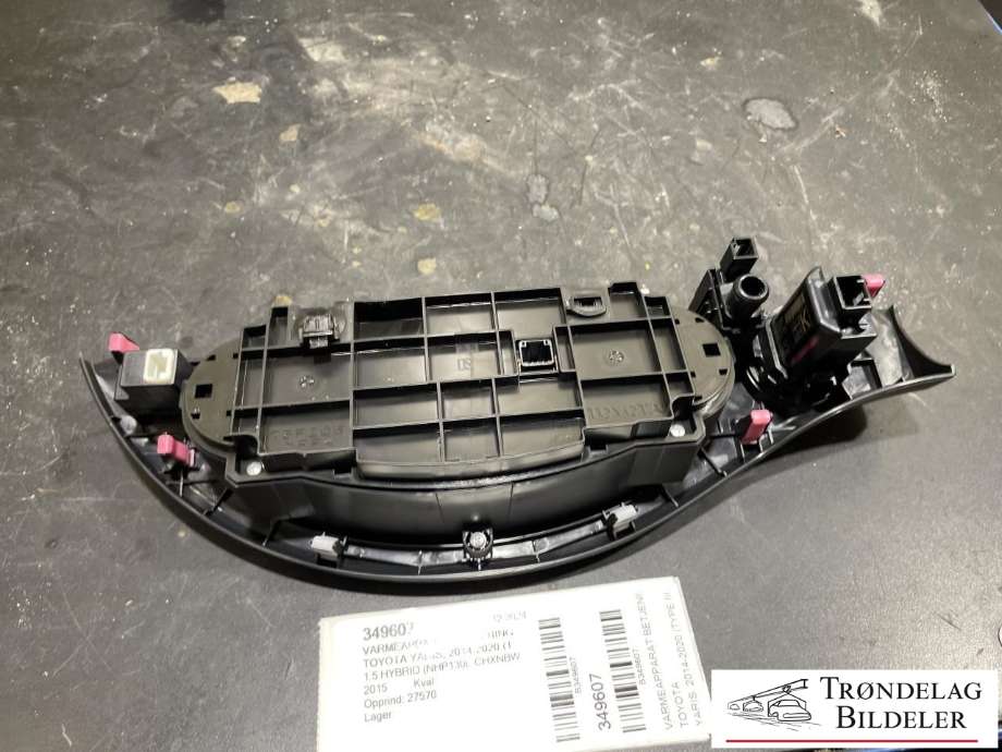 Varmeapparat betjening til Toyota Yaris 2014-2020 (Type III, Fase 2)  