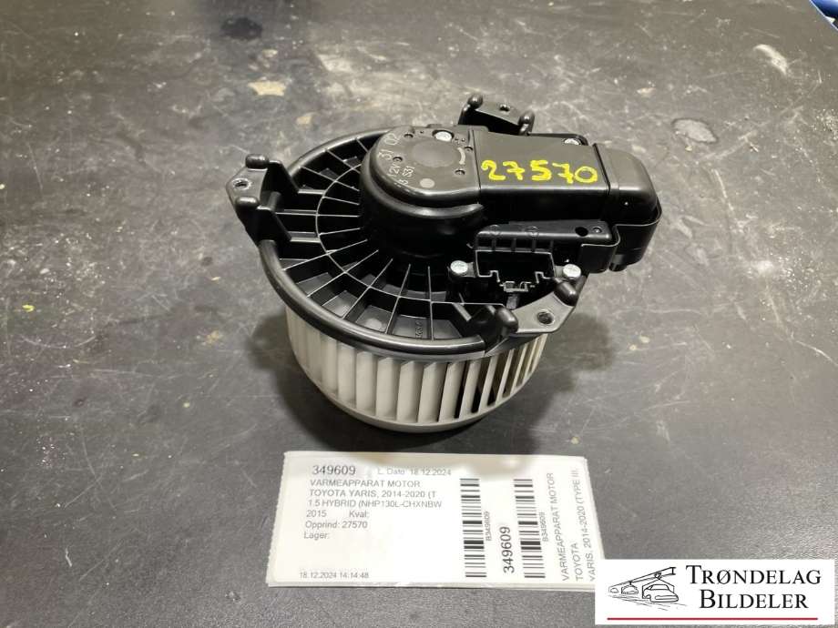 Varmeapparat motor til Toyota Yaris 2014-2020 (Type III, Fase 2)