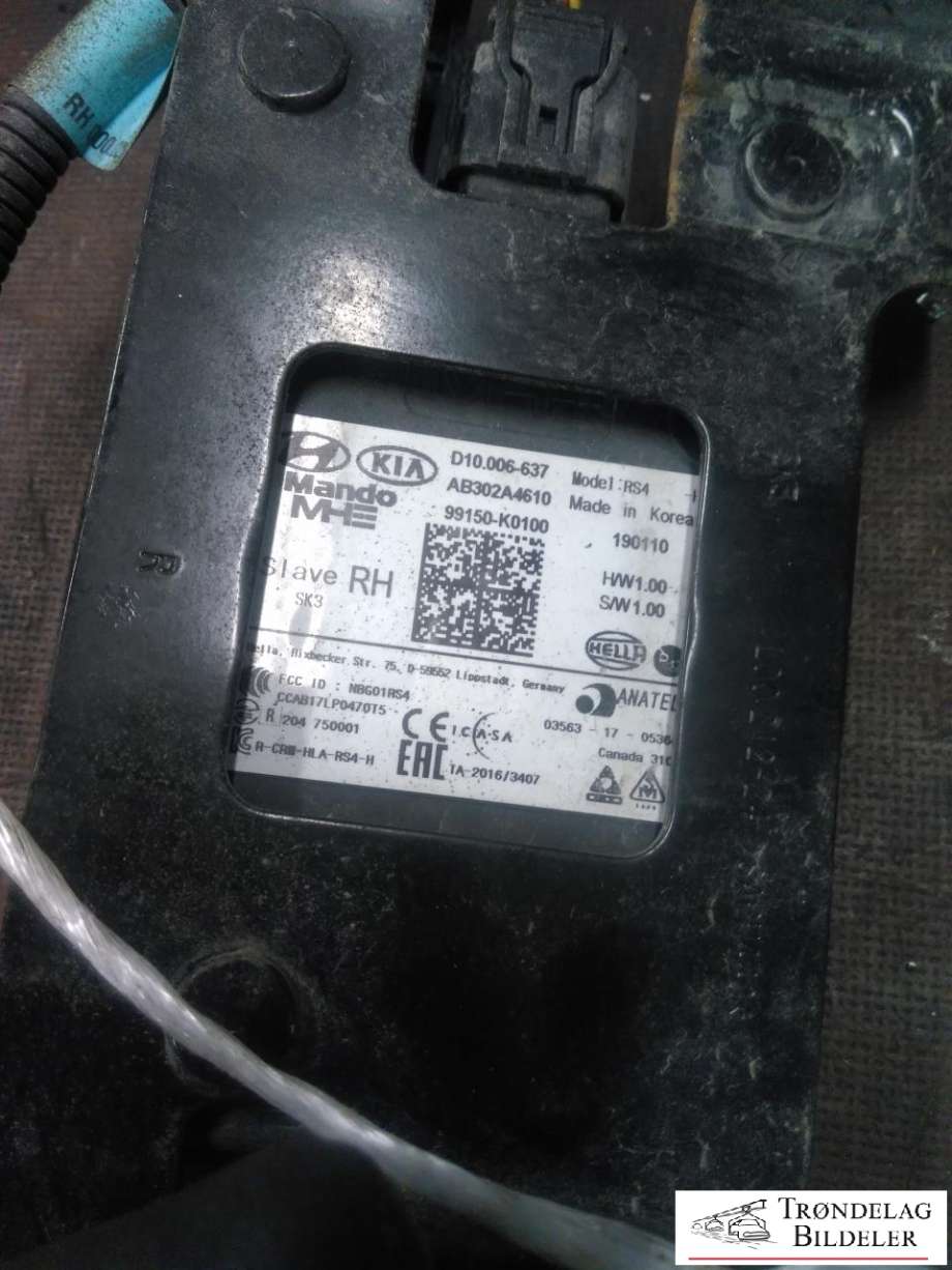 Sensor radar til Kia e-Soul 2019-->> (Type III)  (99140K0100|99110J2000|AS100A5430)
