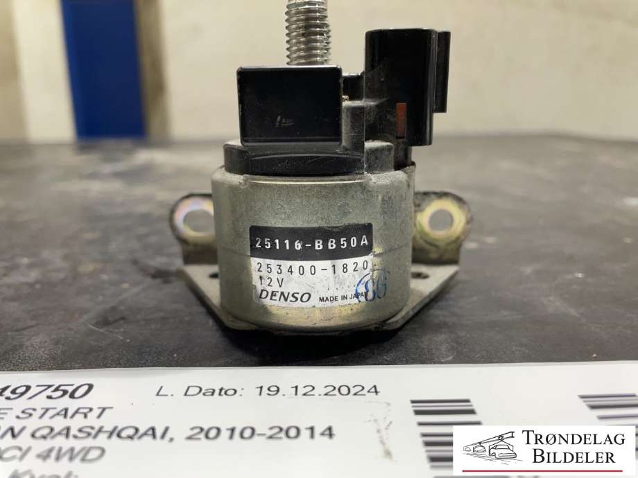 Rele start til Nissan Qashqai 2010-2014 (Type I, Fase 2)  (25116-BB50A|253400-1820|)