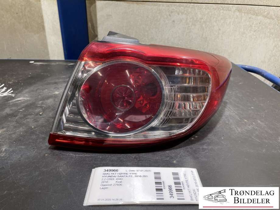 Baklykt høyre ytre til Hyundai Santa Fe 2010-2012 (Type II, Fase 2)