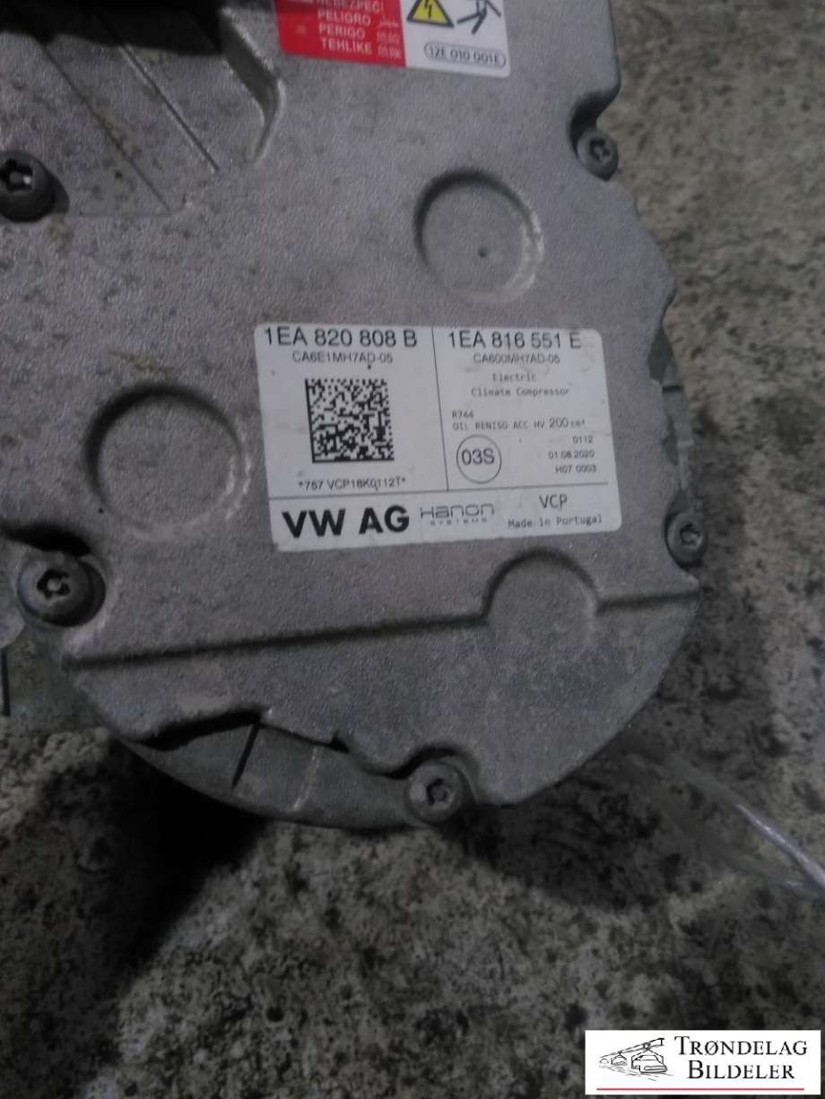 Aircondition kompressor elbil til VW ID.3 2020-->> (1EA 820 808 B|1EA816551E|ACP01493|1EA 820 808 H|)