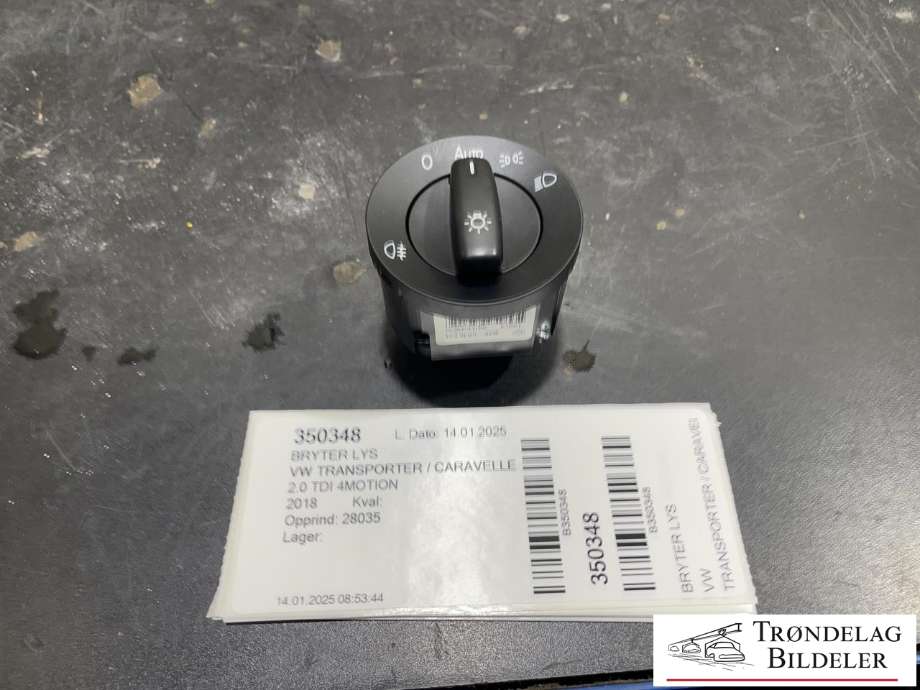 Bryter lys til VW Transporter / Caravelle, 2015-2019 (T6) (T6) (1K0 941 431 BK)
