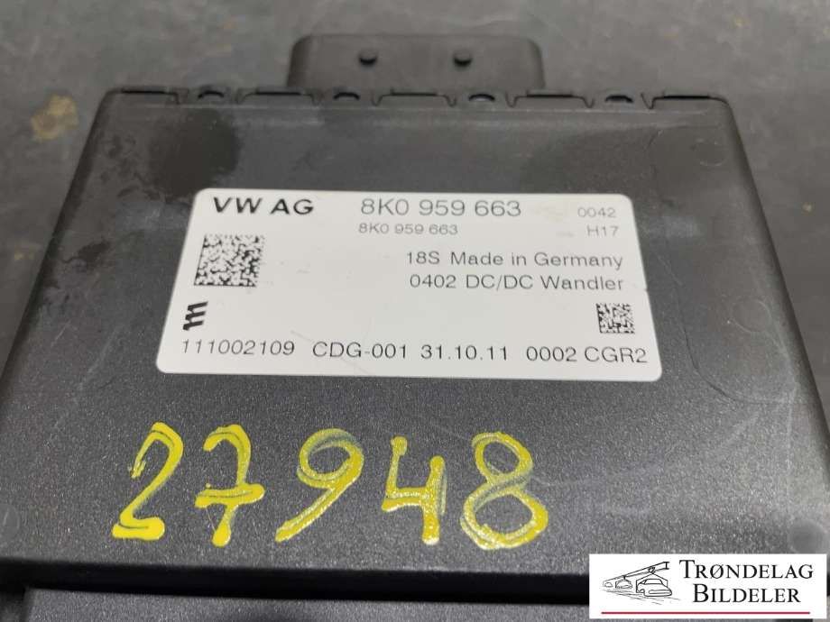 Styreenhet diverse til Audi A4 2007-2014 (Type IV) (B8) (B8) (8K0 959 663|)