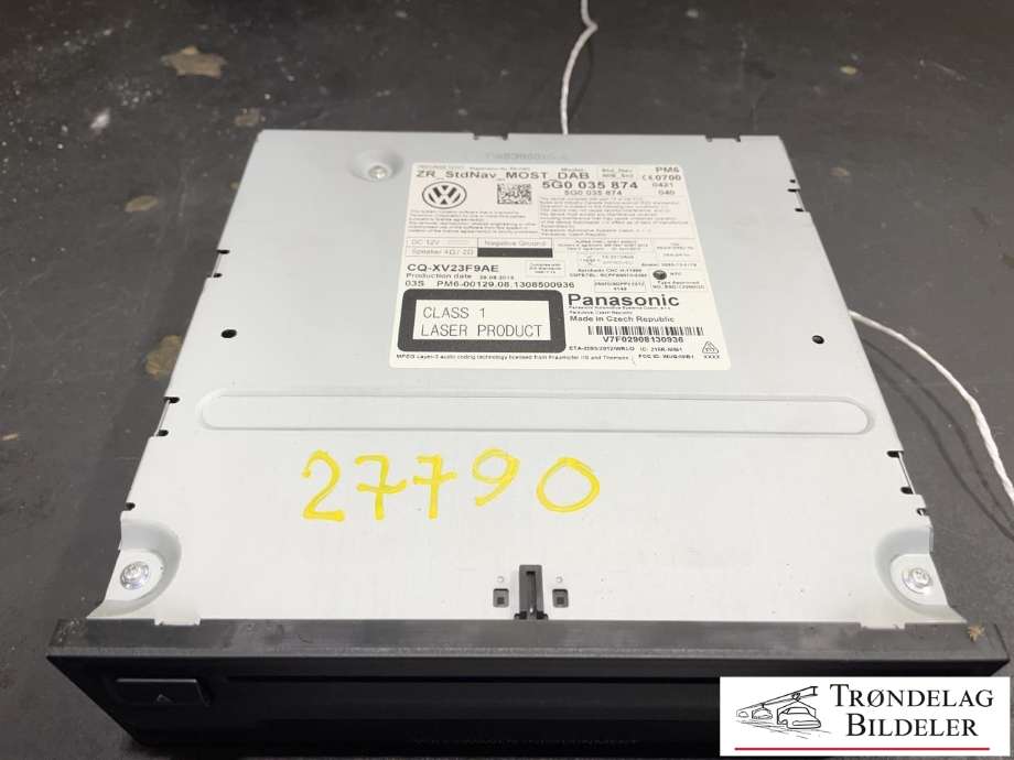 Bilstereo til VW Golf VII 2012-2017 (Fase 1)  (5G0 035 874|)