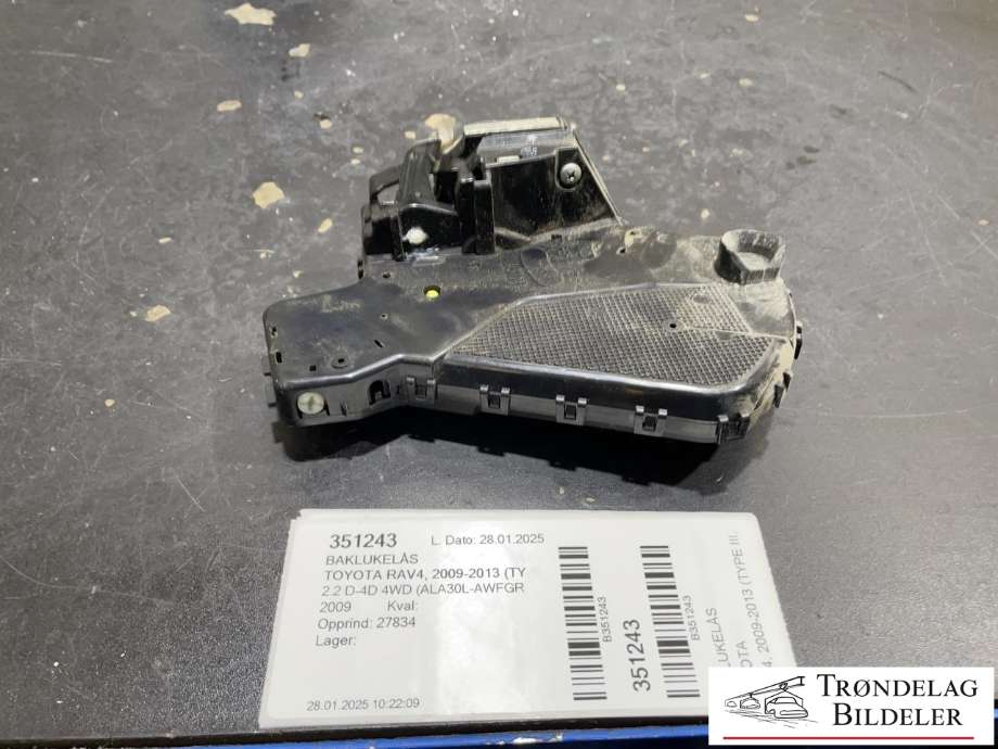 Baklukelås til Toyota RAV4, 2009-2013 (Type III, Fase 2)