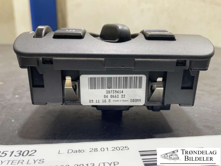 Bryter lys til Volvo XC60 2008-2013 (Type I, Fase 1)  (30739414|)
