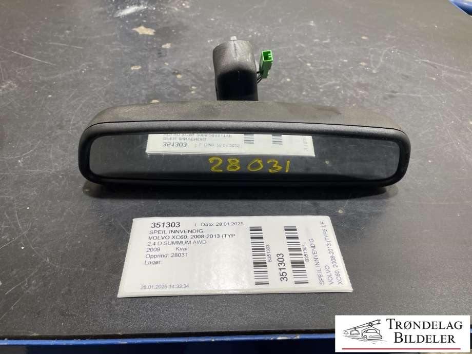 Speil innvendig til Volvo XC60, 2008-2013 (Type I, Fase 1)  (30762855)
