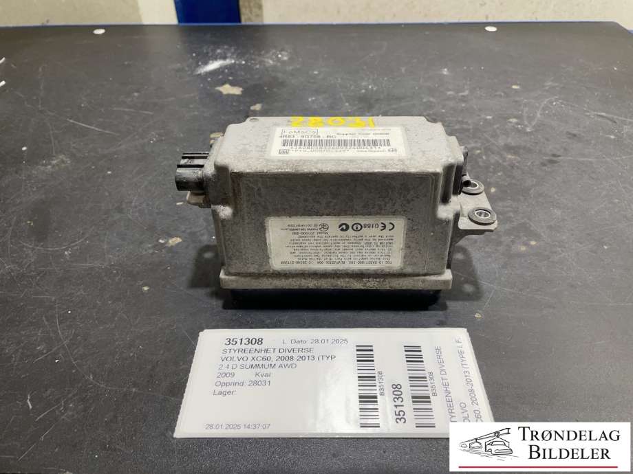 Styreenhet diverse til Volvo XC60, 2008-2013 (Type I, Fase 1)  (4R83-9G768-BC)