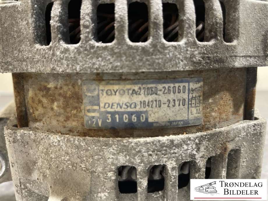 Dynamo diesel til Toyota RAV4 2009-2013 (Type III, Fase 2) (TOYOTA|27060-26060|104210-2370|LRA03378|27060-26081|150A|1986A00639)