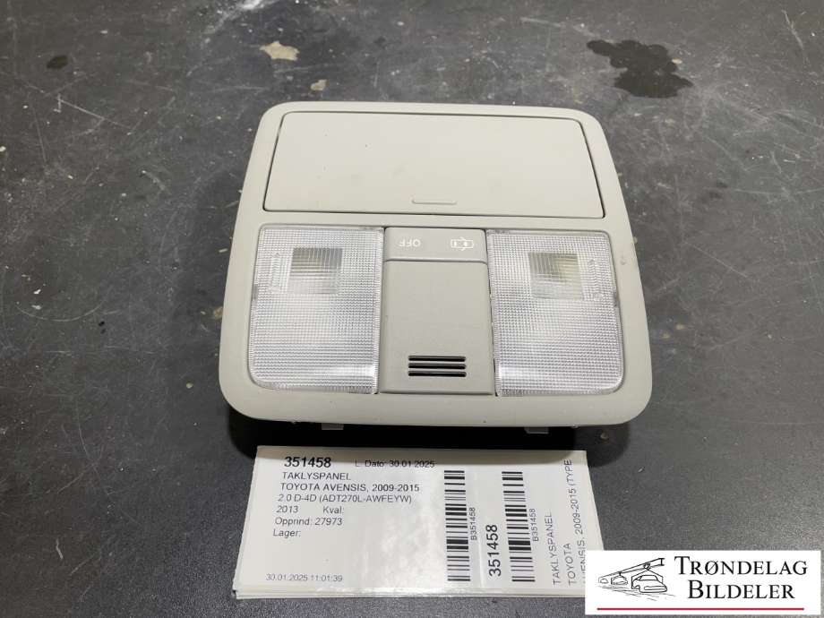 Taklyspanel til Toyota Avensis, 2009-2015 (Type III, Fase 1)  (81260-05381-B0)