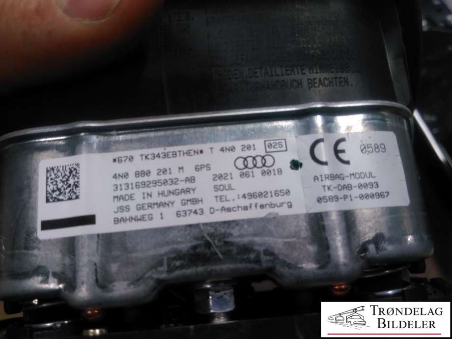 Airbag rattpute til Audi e-tron 2018-->>  (4N0880201M|)