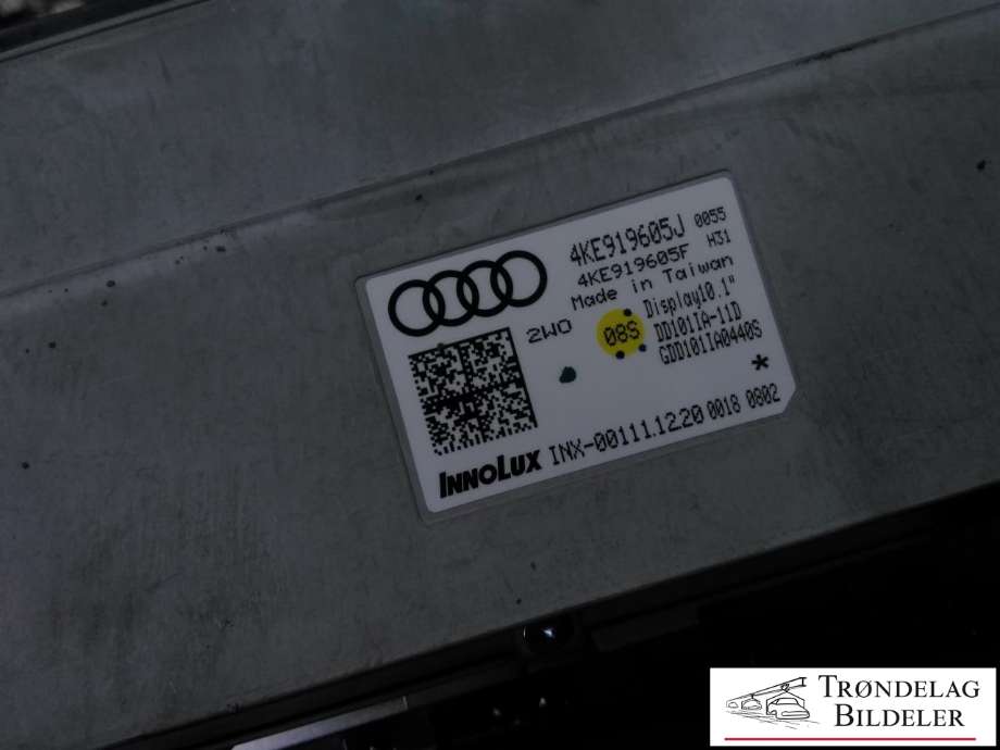 Bilstereo navigasjon skjerm til Audi e-tron 2018-->>  (4KE 919 605 L|)