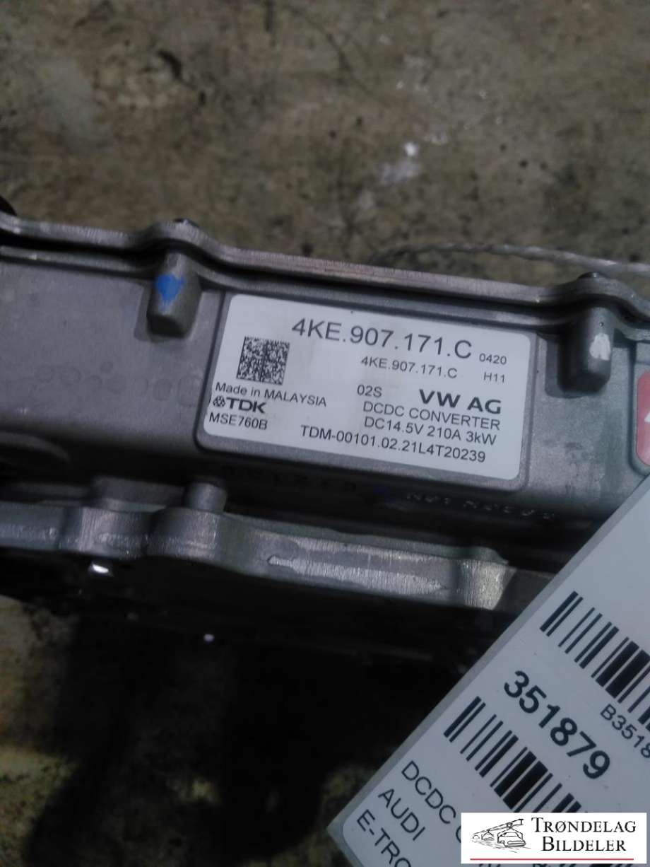 DCDC converter elbil til Audi e-tron 2018-->> (4KE907171C|)