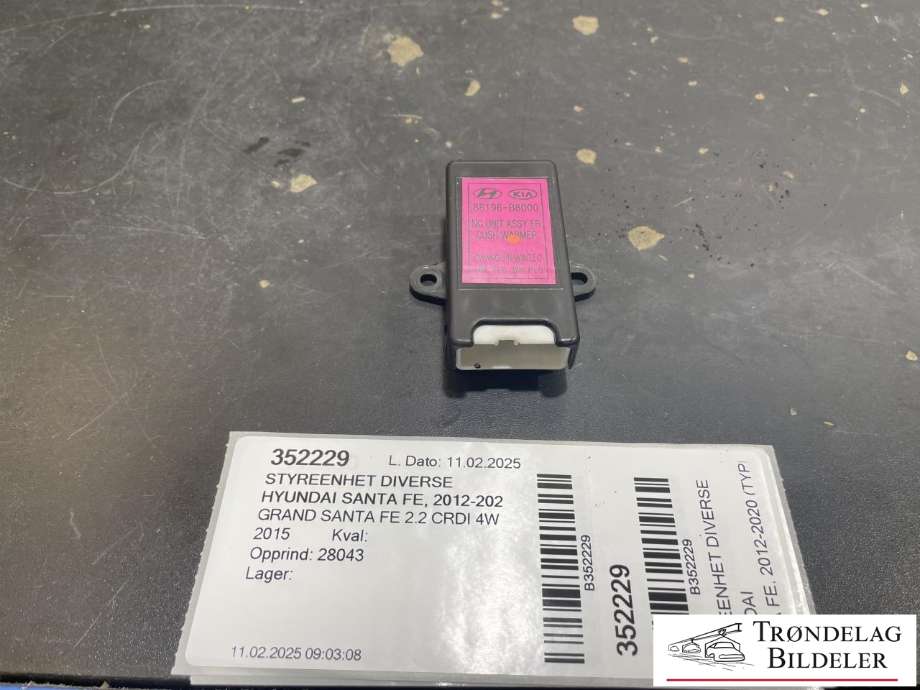 Styreenhet diverse til Hyundai Santa Fe, 2012-2020 (Type III)  (88196-B8000)