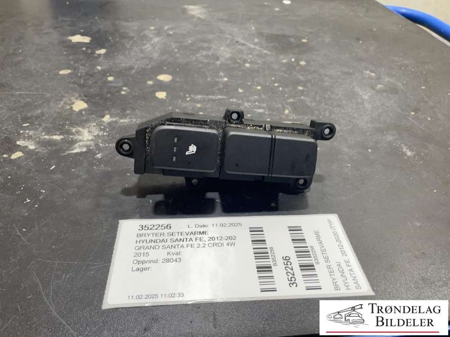 Bryter setevarme til Hyundai Santa Fe, 2012-2020 (Type III)  (93315-2W210)