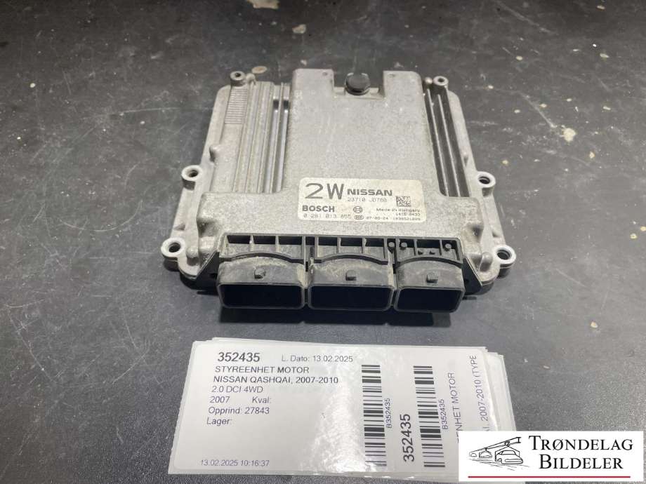 Styreenhet motor til Nissan Qashqai 2007-2010 (Type I, Fase 1) (23710 JD78B|)