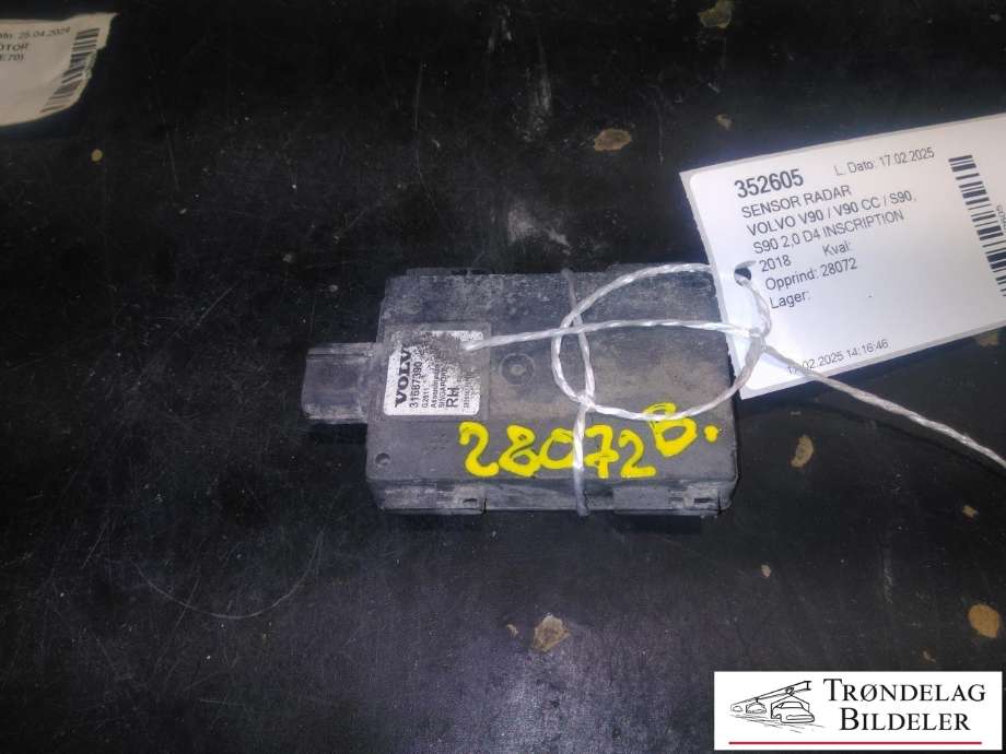 Sensor radar til Volvo V90 / V90 CC / S90, 2016-->>  (31687390)