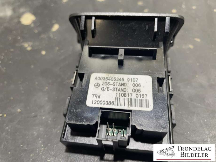 Bryter elektrisk håndbrekk/parkbrems til Mercedes ML 2011-2015 (Fase 1) (W166) (W166) (A0035405345|)
