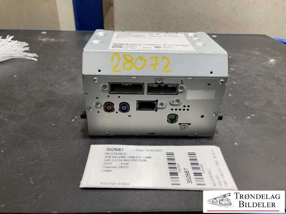 Bilstereo til Volvo V90 / V90 CC / S90, 2016-->>  (P31444261 AA)