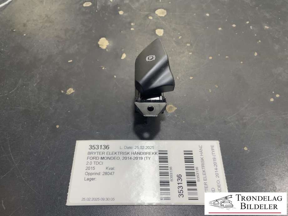 Bryter elektrisk håndbrekk/parkbrems til Ford Mondeo, 2014-2019 (Type V, Fase 1)  (FG9T-2B623-AAW)