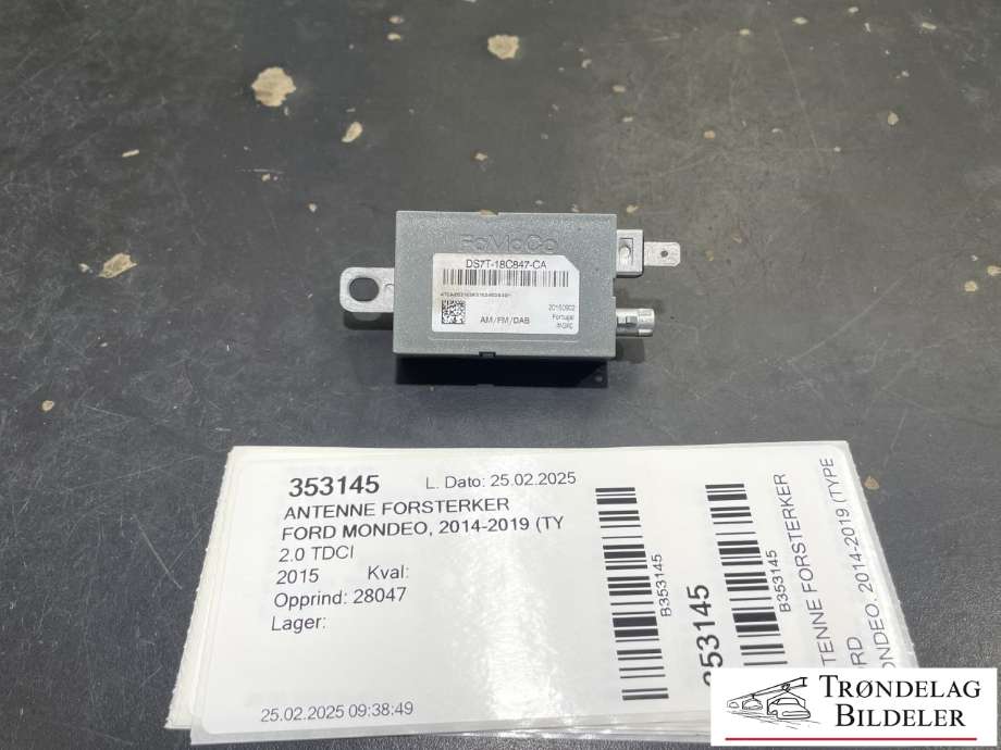 Antenne forsterker til Ford Mondeo, 2014-2019 (Type V, Fase 1)  (DS7T-18C847-CA)