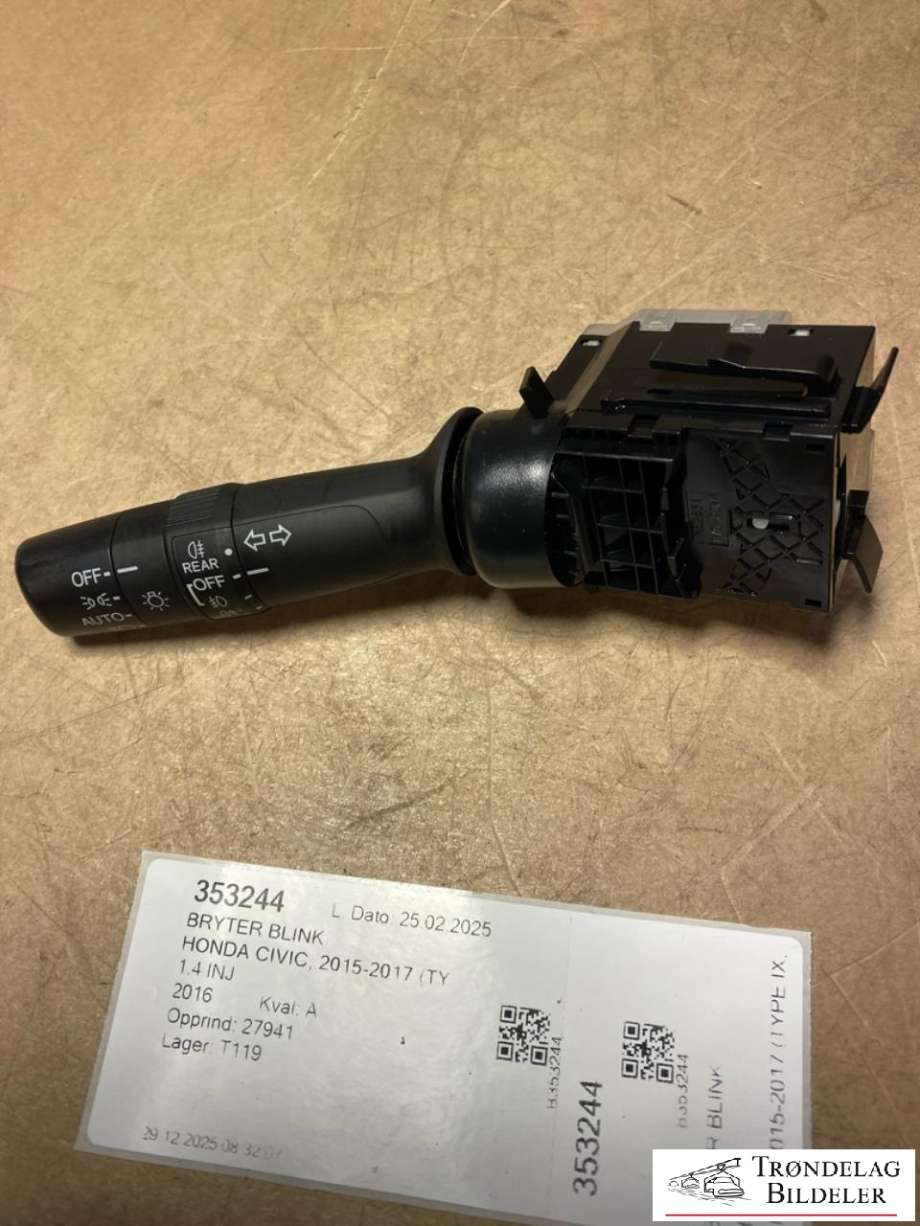 Bryter blink til Honda Civic 2015-2017 (Type IX, Fase 2)  (35255-TV0-H02|)