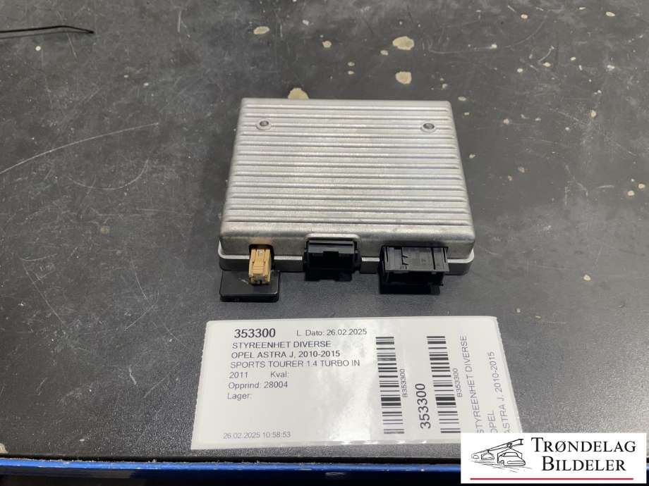 Styreenhet diverse til Opel Astra J, 2010-2015  (13342398)