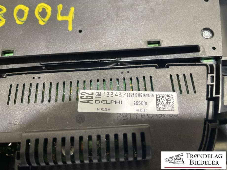 Bilstereo betjeningspanel til Opel Astra J 2010-2015  (13343708|13346050|)