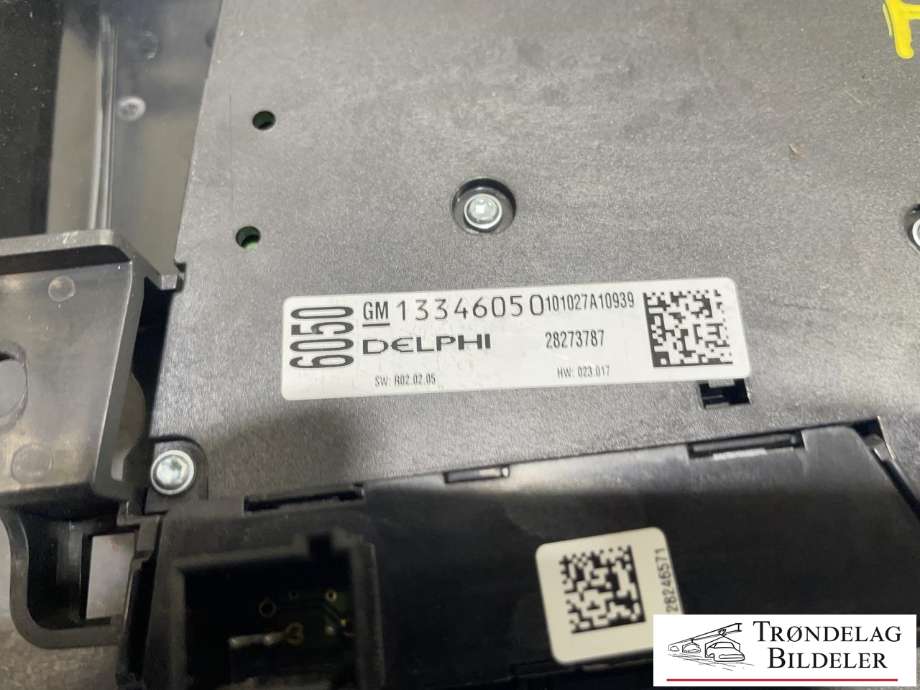 Bilstereo betjeningspanel til Opel Astra J 2010-2015  (13343708|13346050|)