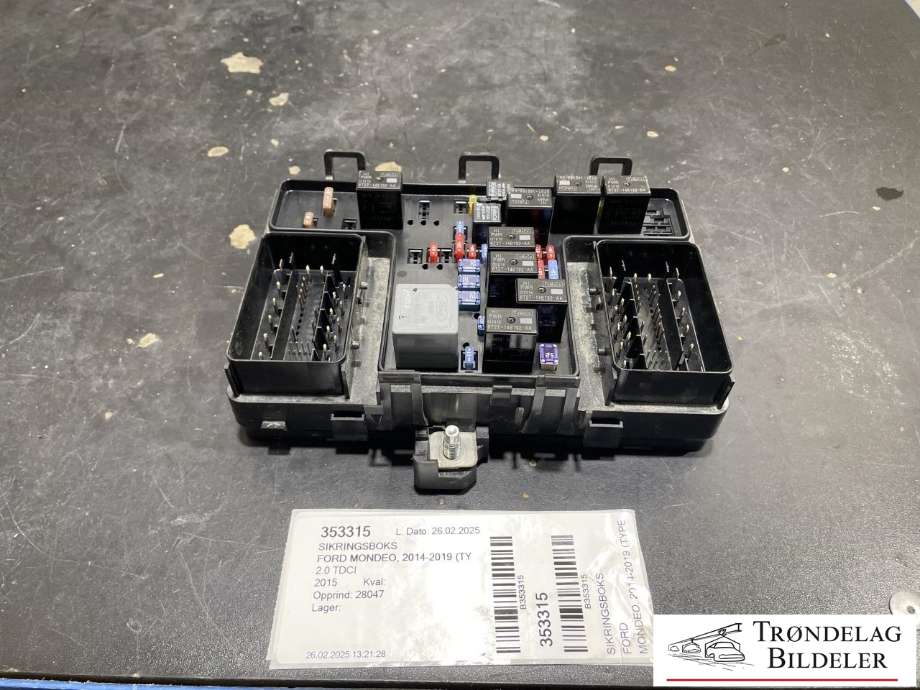 Sikringsboks til Ford Mondeo, 2014-2019 (Type V, Fase 1)  (FG9T14A067EB_02)