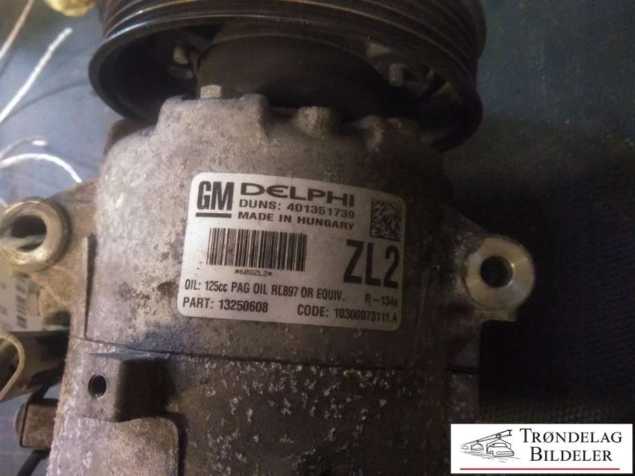 Aircondition kompressor til Opel Astra J 2010-2015  (13250608|13271268|13395695|95516237|89425)