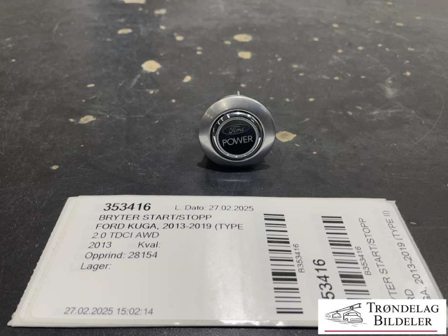 Bryter start/stopp til Ford Kuga, 2013-2019  (AM5T-D3L0B-AA)
