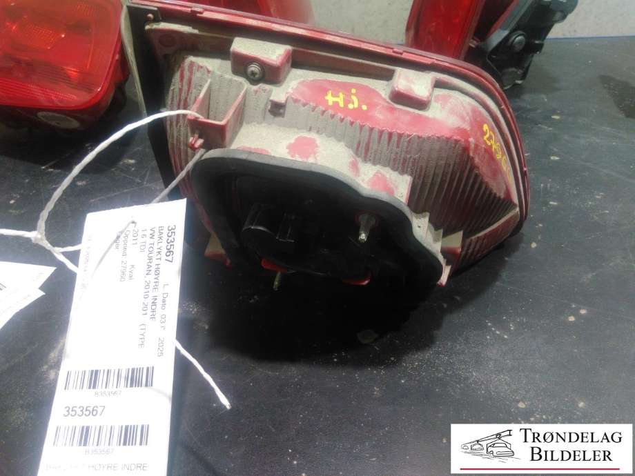 Baklykt høyre indre til VW Touran 2010-2015 (Type I, Fase 3)  (1T0 945 094|)