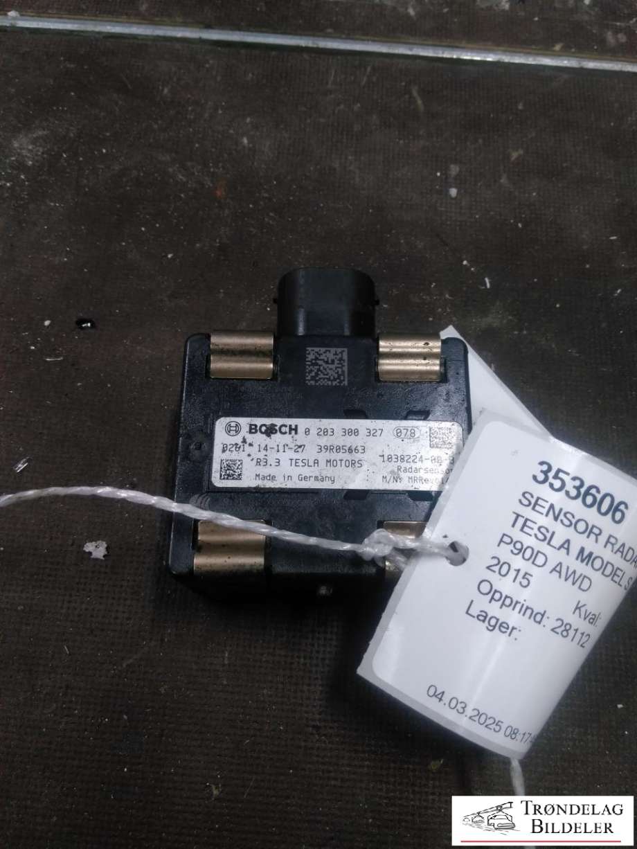 Sensor radar til Tesla Model S, 2013-2016 (Fase 1)  (0203300327)
