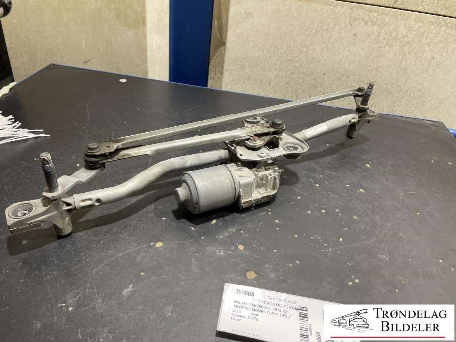 Viskermotor frontrute komplett m/overføring til Volvo V60/V60 CC 2013-2018 (Type I, Fase 2)  (30753493|1397220628|3397021173)
