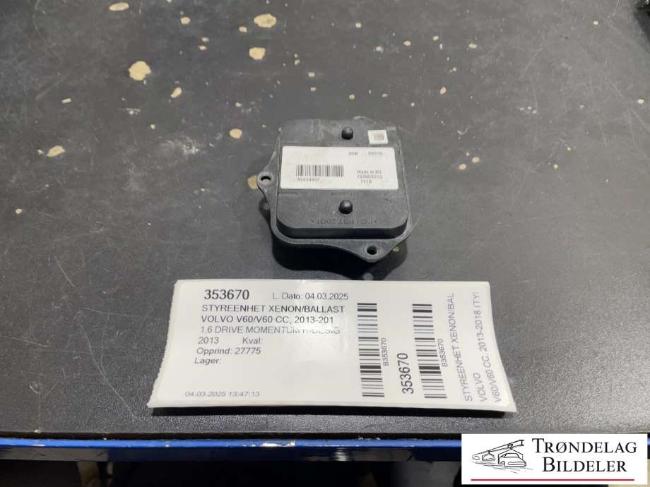 Styreenhet xenon/ballast til Volvo V60/V60 CC 2013-2018 (Type I, Fase 2) (90034967|)