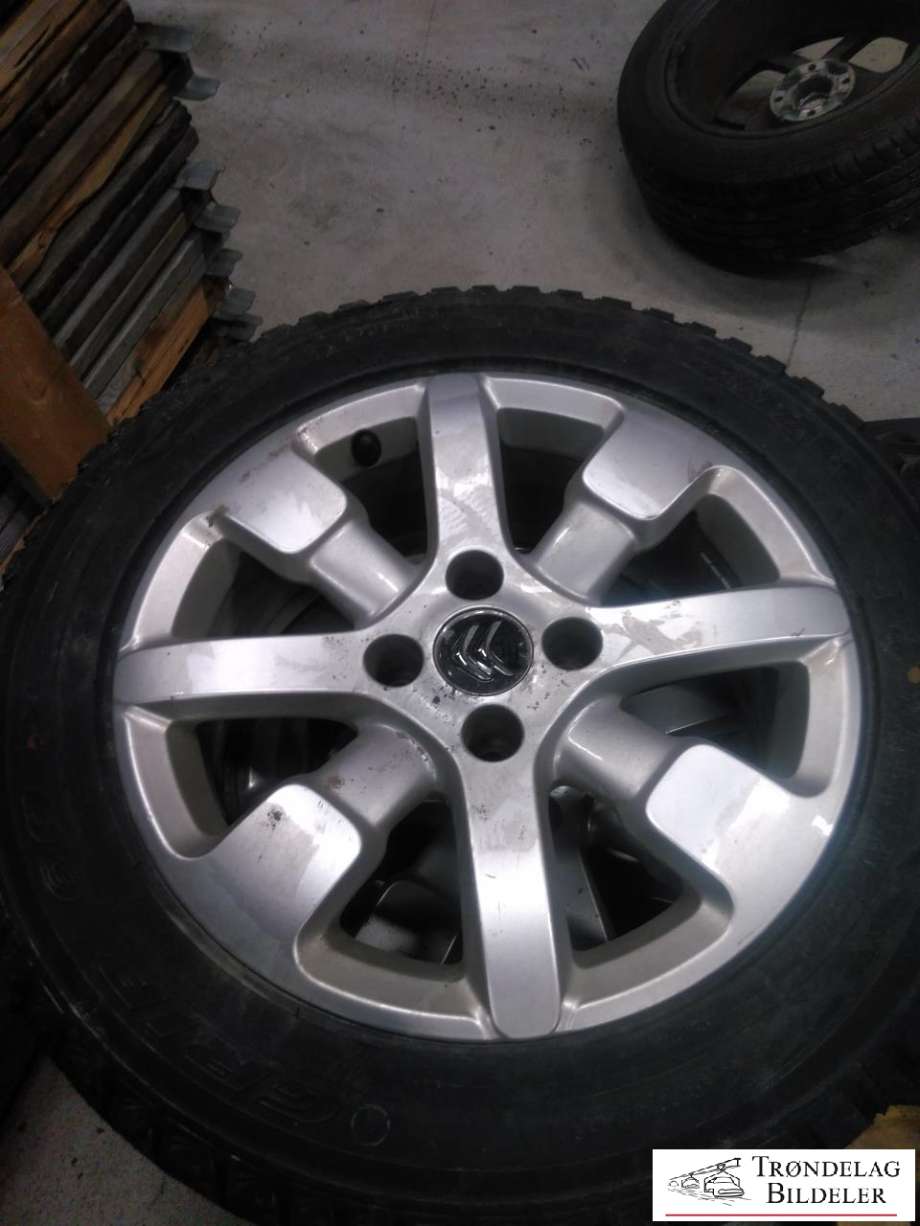 Hjulsett aluminium vinter til Citroën C4, Cactus 2014-2017 (Fase 1)  (205/55/R16 4X108 6.5JX16 CB 65.1MM|CA 10MM MØNSTERDYBDE|PROD 23-24 PIGGDEKK)