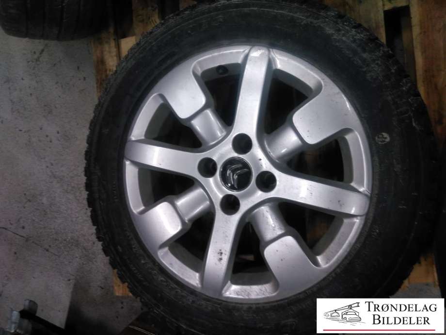 Hjulsett aluminium vinter til Citroën C4, Cactus 2014-2017 (Fase 1)  (205/55/R16 4X108 6.5JX16 CB 65.1MM|CA 10MM MØNSTERDYBDE|PROD 23-24 PIGGDEKK)