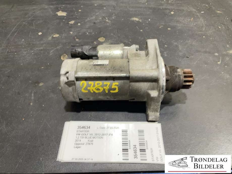Starter til VW Golf VII 2012-2017 (Fase 1) (0AH 911 023 G|0AH 911 023 GX|0AH 911 023 F|0986029240|25-4215|LRS02543)
