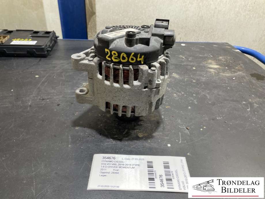 Dynamo diesel til Volvo V60, 2010-2013 (Type I, Fase 1)  (30659390)