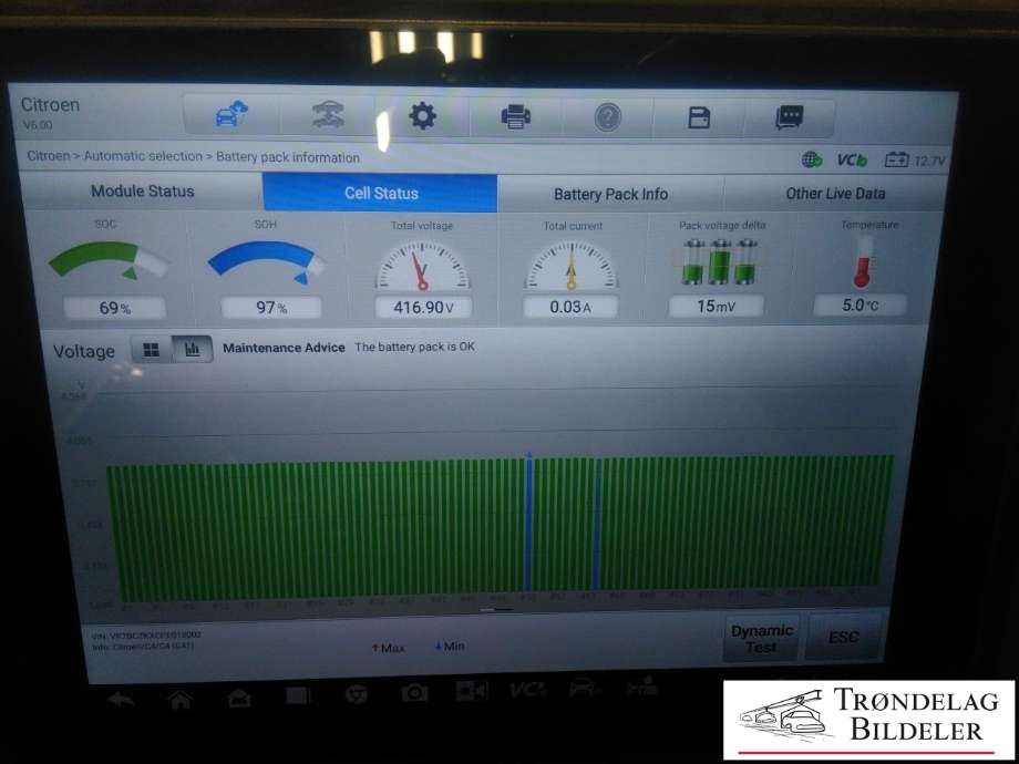 Batteripakke elbil til Citroën ë-C4 2020-->>  (C41E06 1 750 70A|)