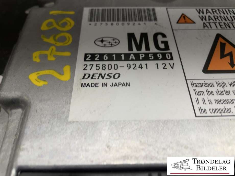Styreenhet motor til Subaru Outback 2007-2009 (Type III, Fase 2)  (275800-9241|)