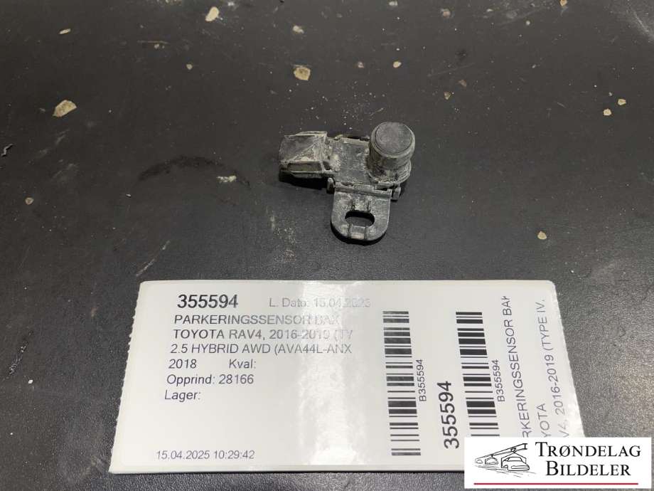 Parkeringssensor bak til Toyota RAV4, 2016-2019 (Type IV, Fase 2)  