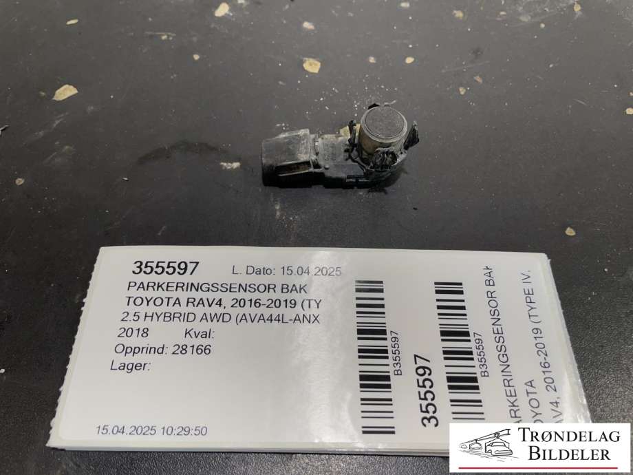 Parkeringssensor bak til Toyota RAV4, 2016-2019 (Type IV, Fase 2)  