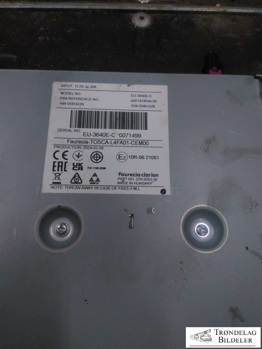Styreenhet diverse til Peugeot e-3008 2023-->>  (9861424680|)